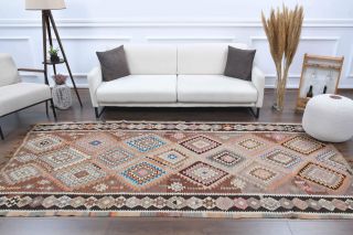 5x11 Wool Vintage Wide Runner Rug - Thumbnail