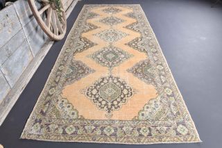 5x13 Handmade Vintage Wide Runner Rug - Thumbnail