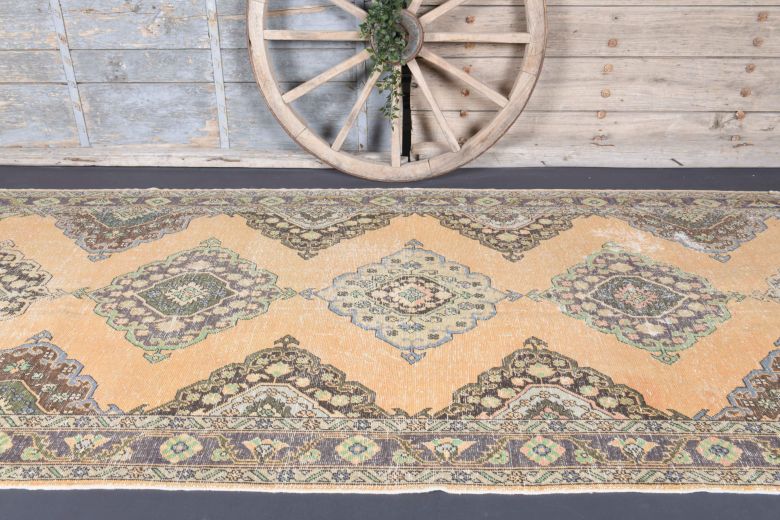 5x13 Handmade Vintage Wide Runner Rug