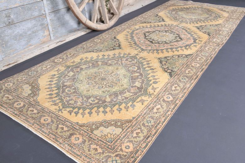 5x13 Handmade Vintage Wide Runner Rug