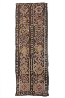 5x13 Vintage Kars Kilim Oversized Handmade Rug - Thumbnail