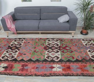 5x13 Vintage Kilim Rug Runner - Thumbnail