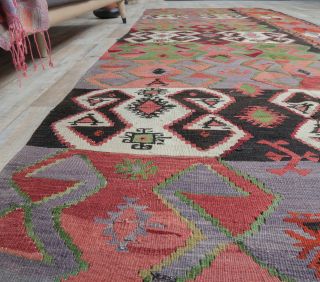 5x13 Vintage Kilim Rug Runner - Thumbnail