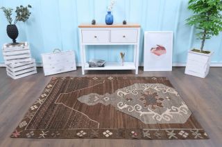 5x6 Handmade Vintage Area Rug - Thumbnail