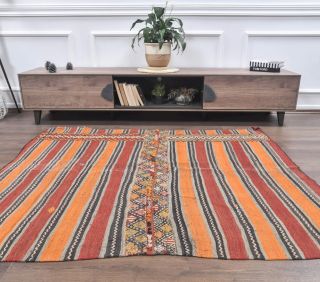 5x6 Vintage Kilim Area Rug - Thumbnail