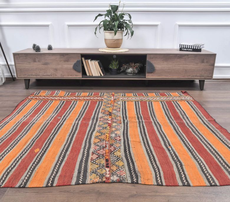 5x6 Vintage Kilim Area Rug