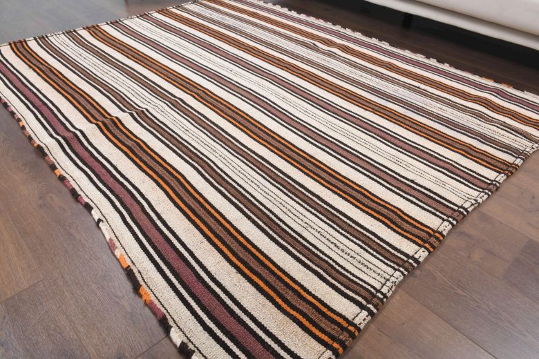 5x7 Handmade Vintage Area Rug