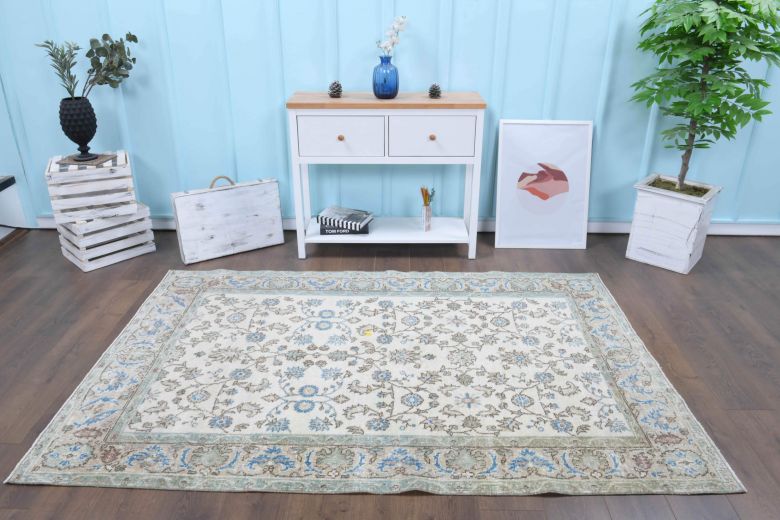 5x7 Handmade Vintage Area Rug