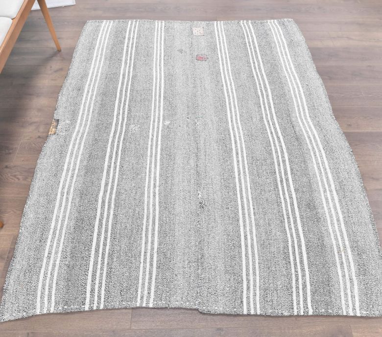 Vintage Kilim Striped Handmade Area Rug