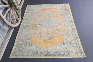 5x8 Handmade Vintage Turkish Area Rug - Thumbnail