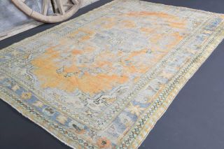 5x8 Handmade Vintage Turkish Area Rug - Thumbnail