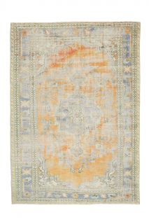 5x8 Handmade Vintage Turkish Area Rug - Thumbnail