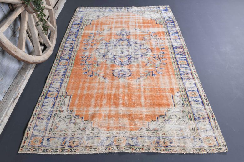 5x8 Handmade Vintage Area Rug