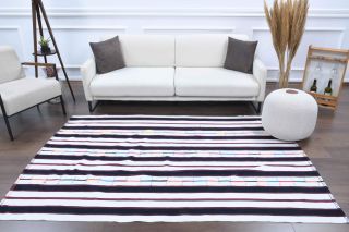 5x8 Handmade Vintage Area Rug - Thumbnail