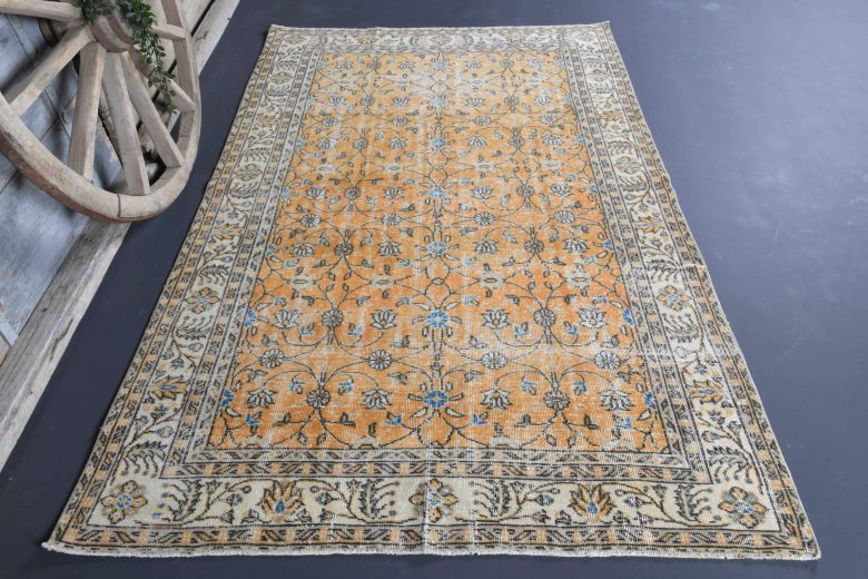 5x8 Handmade Vintage Area Rug