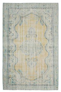 5x8 Handmade Antique Area Anatolian Rug - Thumbnail
