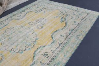 5x8 Handmade Antique Area Anatolian Rug - Thumbnail