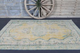 5x8 Handmade Antique Area Anatolian Rug - Thumbnail