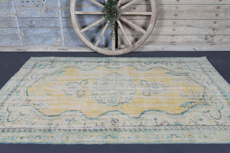 5x8 Handmade Antique Area Anatolian Rug