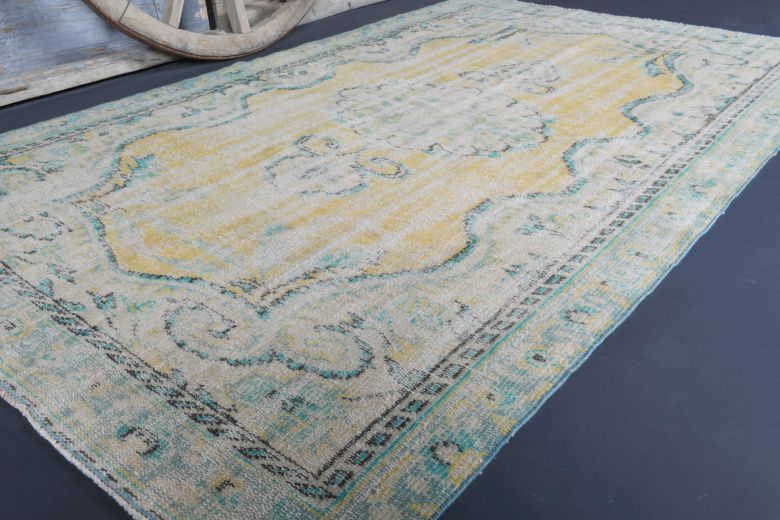 5x8 Handmade Antique Area Anatolian Rug