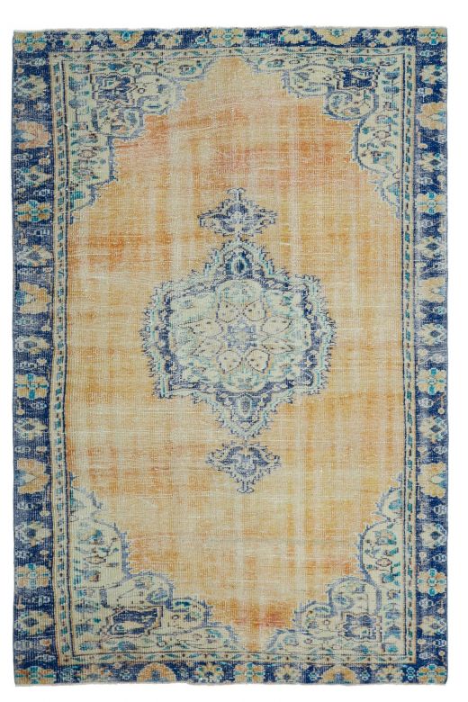 5x8 Handmade Vintage Anatolian Area Rug