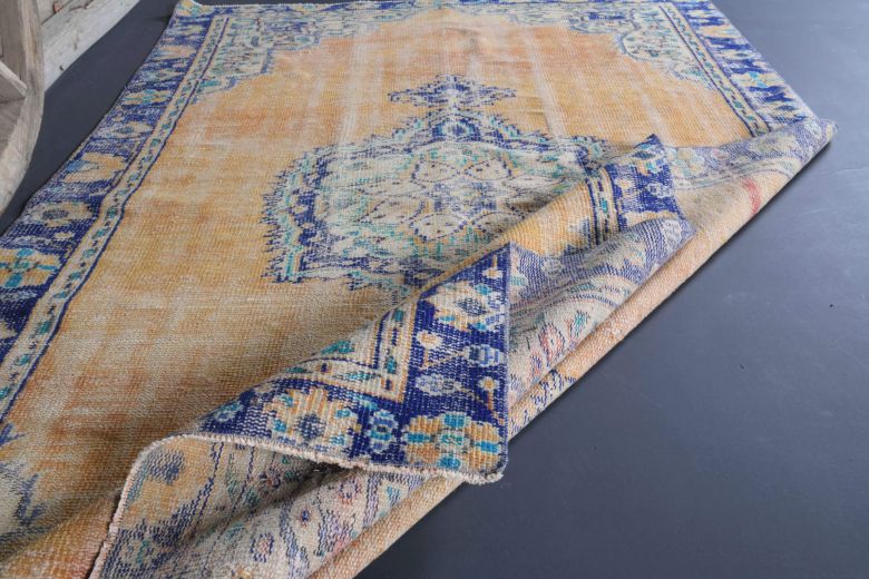 5x8 Handmade Vintage Anatolian Area Rug