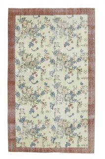 5x8 Handmade Vintage Large Area Rug - Thumbnail