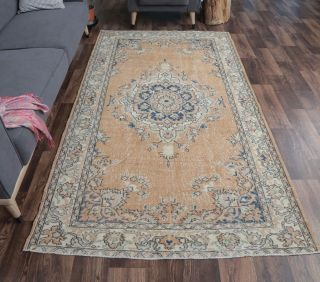 5x8 Vintage Handmade Oriental Area Rug - Thumbnail