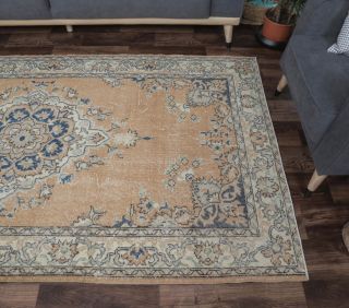 5x8 Vintage Handmade Oriental Area Rug - Thumbnail