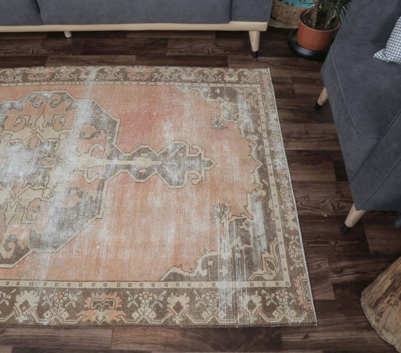 5x8 Vintage Handmade Oriental Distressed Area Rug