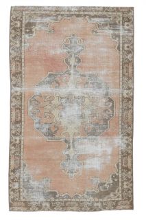 5x8 Vintage Handmade Oriental Distressed Area Rug - Thumbnail