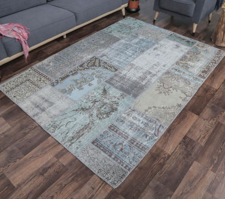 5x8 Vintage Handmade Patchwork Area Rug