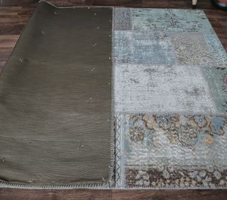 5x8 Vintage Handmade Patchwork Area Rug - Thumbnail