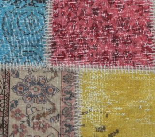 5x8 Vintage Kids Room Colorful Patchwork Area Rug - Thumbnail