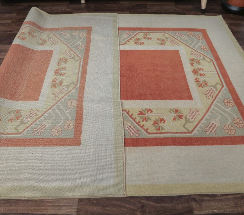 5x8 Vintage Milas Turkish Handmade Area Rug