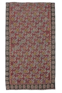 5x8 Vintage Oversized Handwoven Kilim Flatweave Rug - Thumbnail