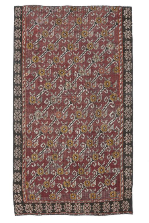 5x8 Vintage Oversized Handwoven Kilim Flatweave Rug