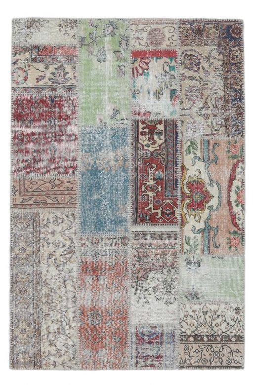 5x8 Vintage Patchwork Turkish Area Rug