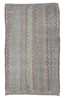 5x9 Vintage Adana Kilim Area Rug - Thumbnail