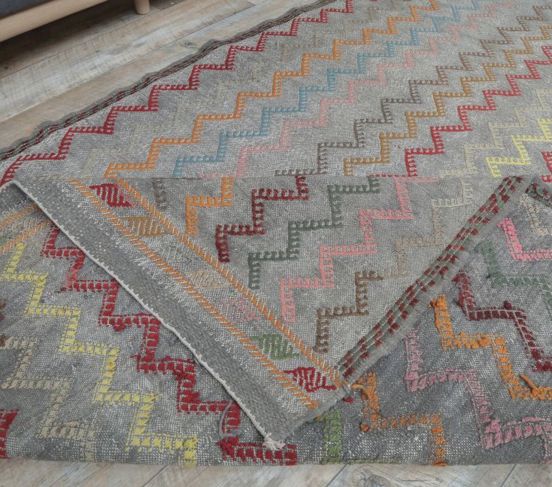 5x9 Vintage Adana Kilim Area Rug