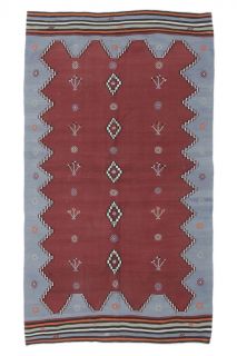 5x9 Vintage Balikesir Kilim Handmade Rug - Thumbnail