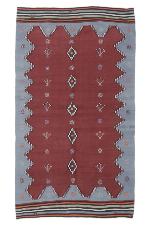 5x9 Vintage Balikesir Kilim Handmade Rug