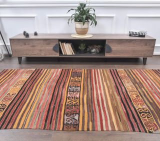 Vintage Karabakh Kilim Area Rug - Thumbnail