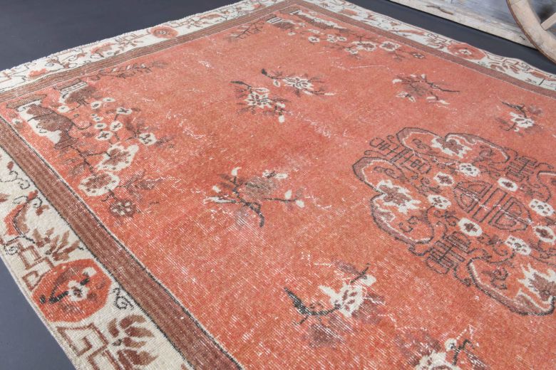 6x10 Handmade Vintage Area Rug