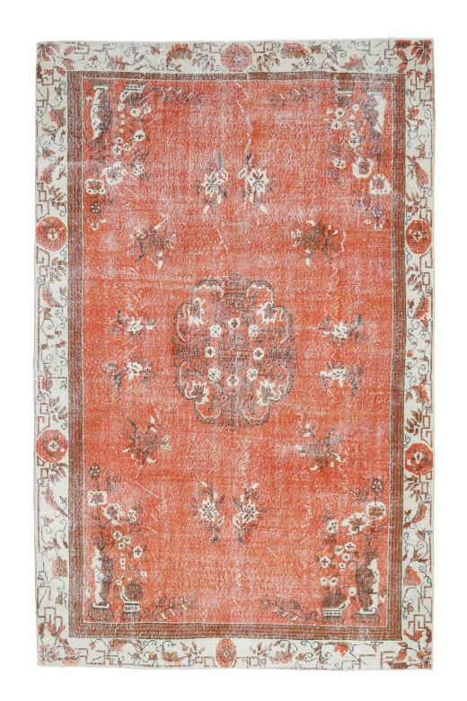 6x10 Handmade Vintage Area Rug