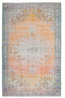 6x10 Handmade Vintage Large Area Rug - Thumbnail