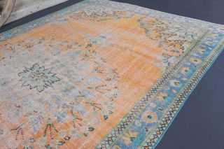 6x10 Handmade Vintage Large Area Rug - Thumbnail