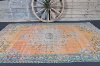 6x10 Handmade Vintage Large Area Rug - Thumbnail