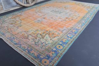 6x10 Handmade Vintage Large Area Rug - Thumbnail