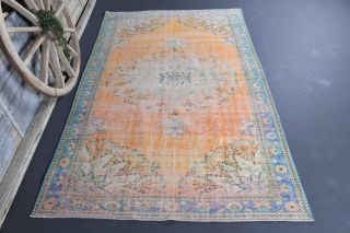 6x10 Handmade Vintage Large Area Rug - Thumbnail